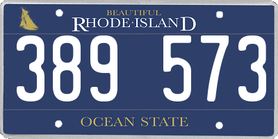 RI license plate 389573