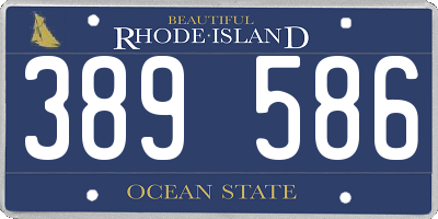 RI license plate 389586