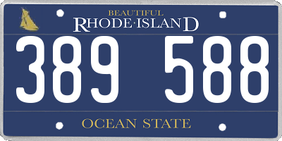 RI license plate 389588