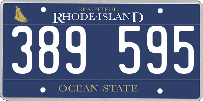RI license plate 389595