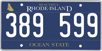 RI license plate 389599
