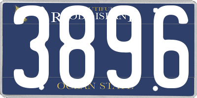 RI license plate 3896