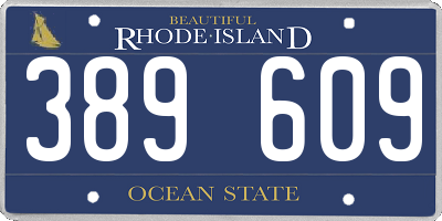 RI license plate 389609