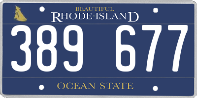 RI license plate 389677