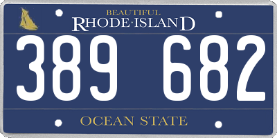 RI license plate 389682