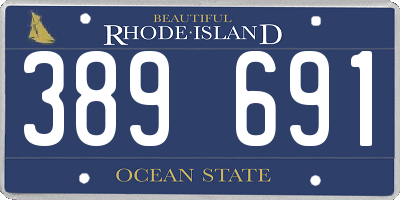 RI license plate 389691