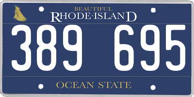 RI license plate 389695