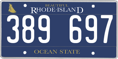 RI license plate 389697