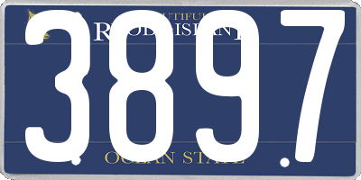 RI license plate 3897