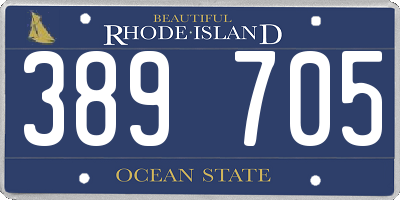 RI license plate 389705