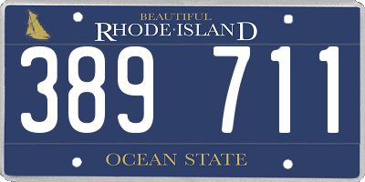 RI license plate 389711