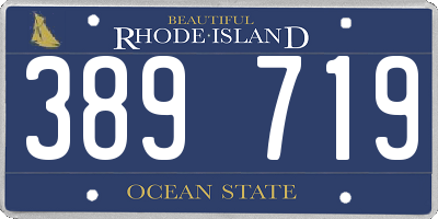 RI license plate 389719