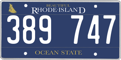 RI license plate 389747