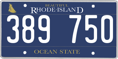 RI license plate 389750