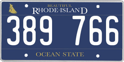 RI license plate 389766