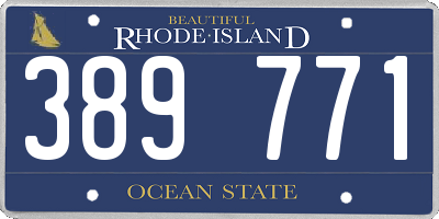 RI license plate 389771