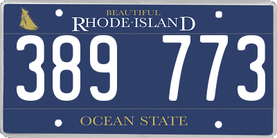 RI license plate 389773