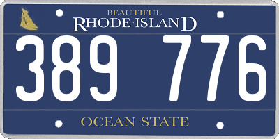 RI license plate 389776
