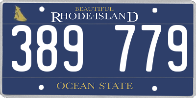 RI license plate 389779