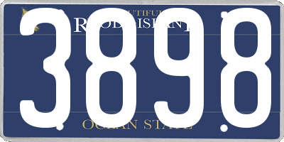 RI license plate 3898