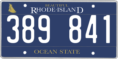 RI license plate 389841