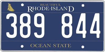 RI license plate 389844