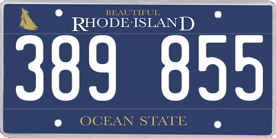 RI license plate 389855