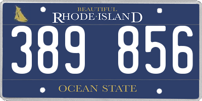 RI license plate 389856