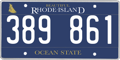 RI license plate 389861