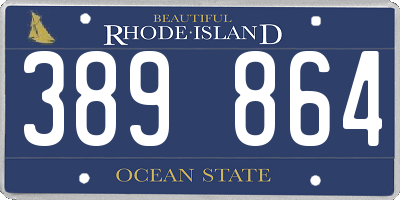 RI license plate 389864