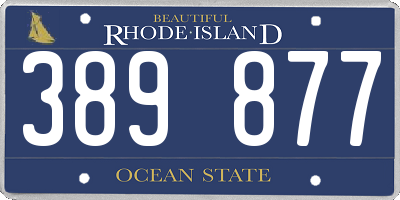 RI license plate 389877