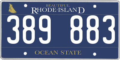 RI license plate 389883