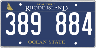 RI license plate 389884