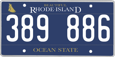 RI license plate 389886