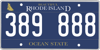RI license plate 389888