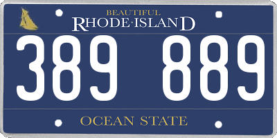RI license plate 389889