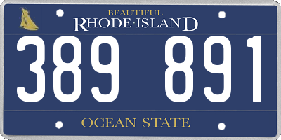 RI license plate 389891