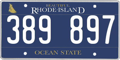 RI license plate 389897