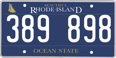 RI license plate 389898