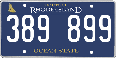 RI license plate 389899