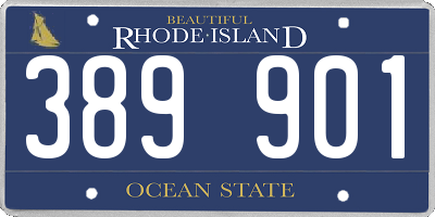 RI license plate 389901