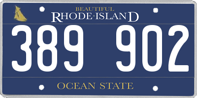 RI license plate 389902