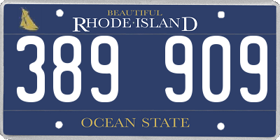 RI license plate 389909