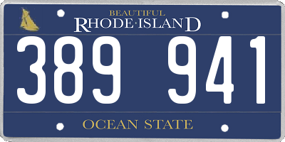 RI license plate 389941