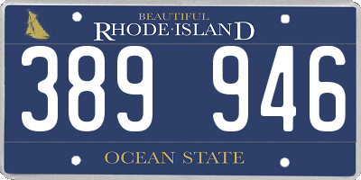 RI license plate 389946