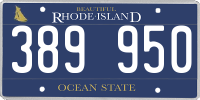 RI license plate 389950