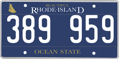 RI license plate 389959