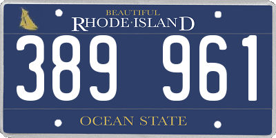 RI license plate 389961