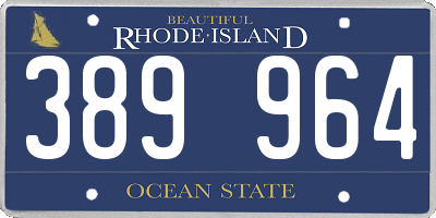 RI license plate 389964