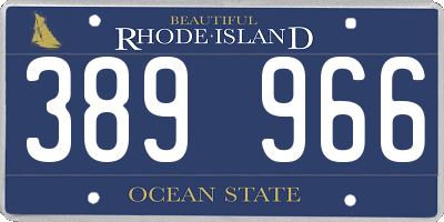 RI license plate 389966
